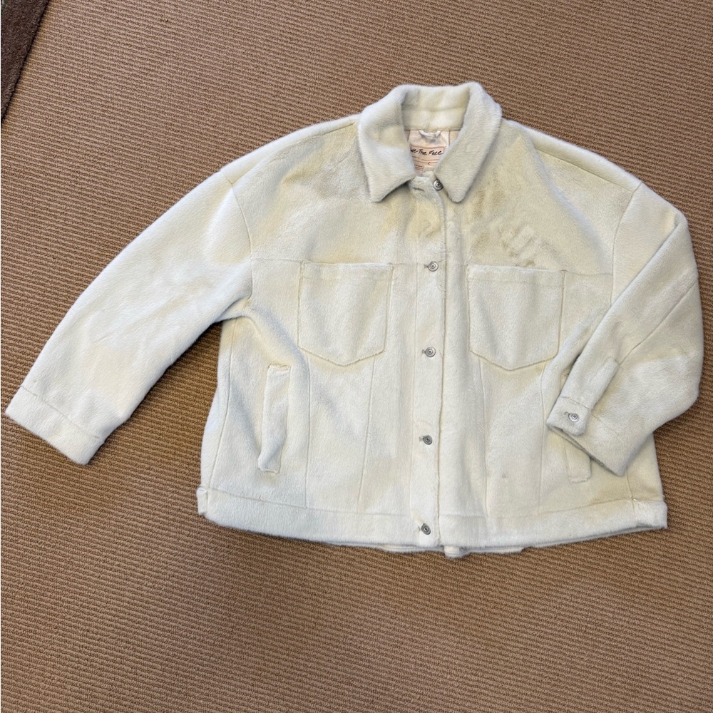 Free People, We The Free Off-White Pony Jacket